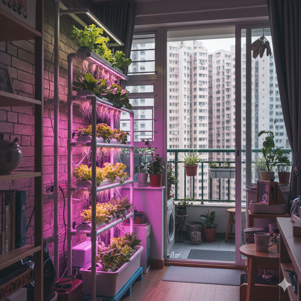 DIY Hidroponik Rumahan: Solusi Gaya Hidup Sehat di Apartemen Sempit Hong Kong.